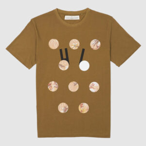 Golden Goose Printed Short Sleeve Crew Neck T-Shirt - khaki