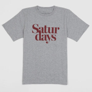 Saturdays NYC Front Logo Crew Neck Short Sleeve T-Shirt - gray