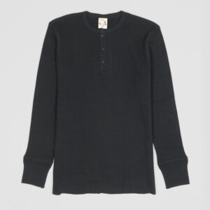 Glad Hand & Co. Longsleeve Henley Waffle Shirt - black