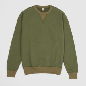 Buzz Rickson's Plain Crew Neck Sweater - olive