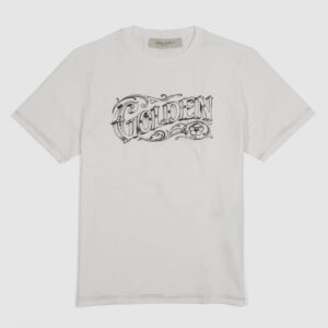 Golden Goose Lettering Crew Neck Short Sleeves T-Shirt - white