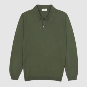 Roberto Collina Long Sleeve Polo Shirt - olive