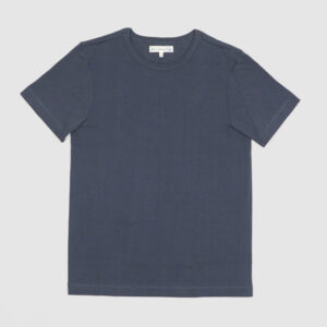 Merz b.Schwanen Soft Organic Cotton Loop Wheeler Short Sleeves T-Shirt Navy - navy