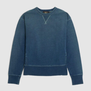 Double RL Indigo Sports Crew Neck Knit Sweater - indigo