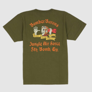 Buzz Rickson's Bomber Barons Crew Neck T-Shirt - olive