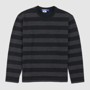 Junya Watanabe Man Relaxed Striped Crew Neck Sweater - anthrazit
