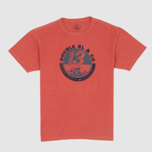 Double RL Printed Crew Neck T-Shirt - red