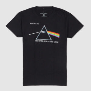 Pink Floyd Tee Dark Side Moon Crew Neck Rock T-Shirt - black