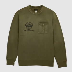 Double RL Crew Neck Training Sweater - olive