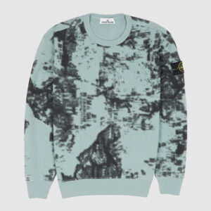 Stone Island Crew Neck Printed Sweatshirt Pullover - green