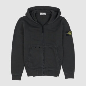 Stone Island Full Zip Hooded Pullover - leadgrey